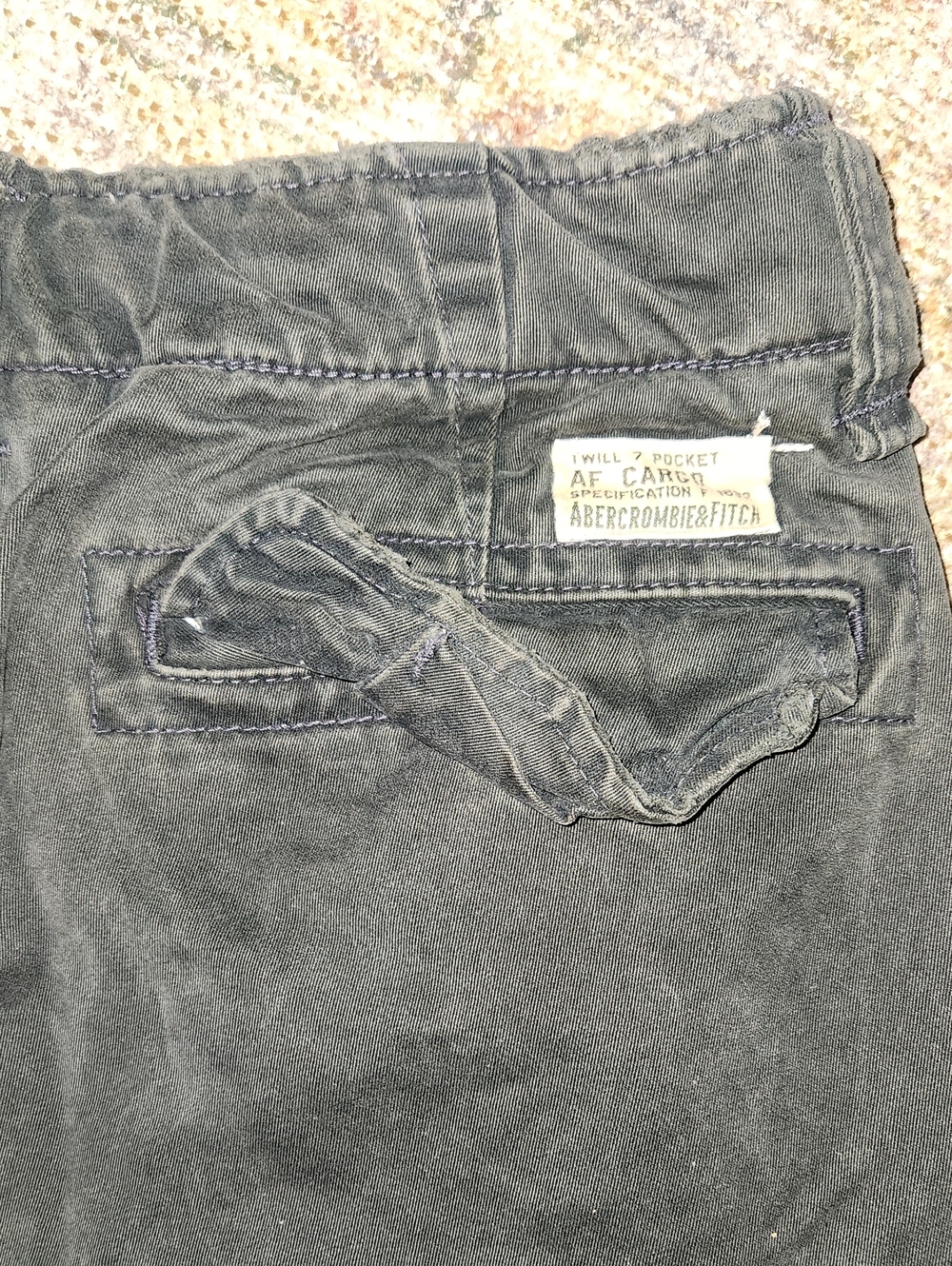 Abercrombie & Fitch Twill 7 Pocket Af Cargo Shorts- Heavy Baggy Y2K Style Sz30 - Picture 9 of 16